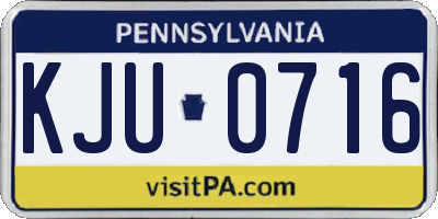 PA license plate KJU0716