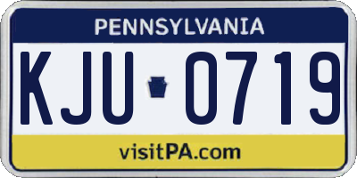PA license plate KJU0719