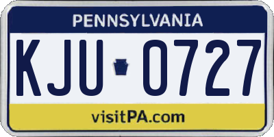 PA license plate KJU0727