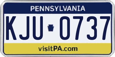 PA license plate KJU0737