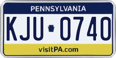 PA license plate KJU0740