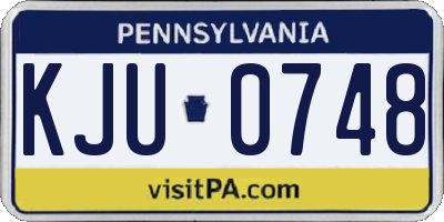 PA license plate KJU0748