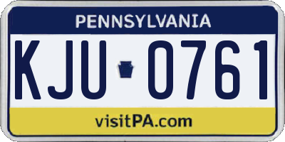 PA license plate KJU0761