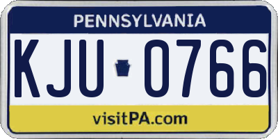 PA license plate KJU0766