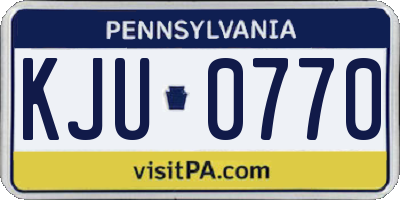 PA license plate KJU0770