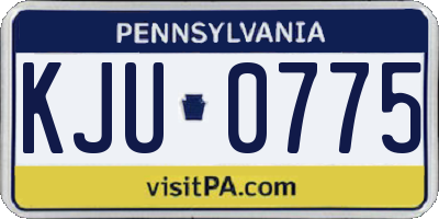 PA license plate KJU0775