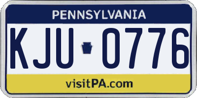 PA license plate KJU0776