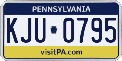 PA license plate KJU0795