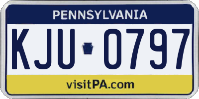 PA license plate KJU0797