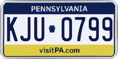 PA license plate KJU0799