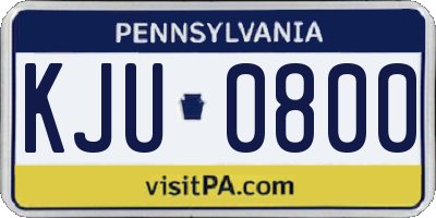 PA license plate KJU0800
