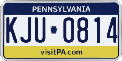 PA license plate KJU0814