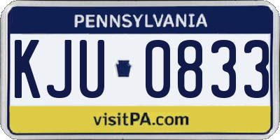 PA license plate KJU0833