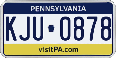PA license plate KJU0878