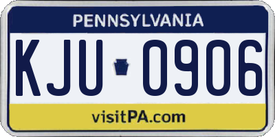 PA license plate KJU0906