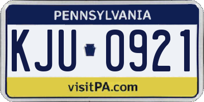 PA license plate KJU0921
