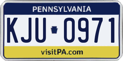 PA license plate KJU0971