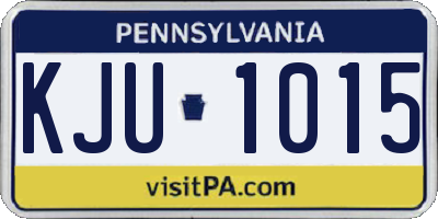 PA license plate KJU1015