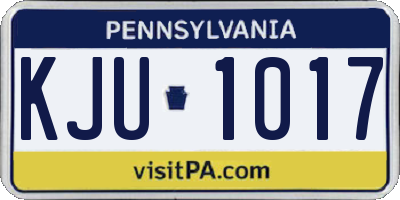 PA license plate KJU1017