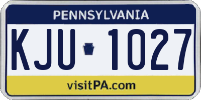PA license plate KJU1027