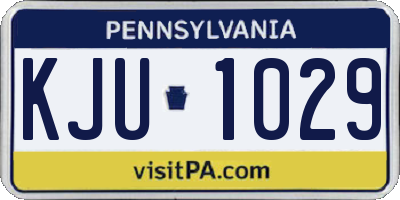PA license plate KJU1029