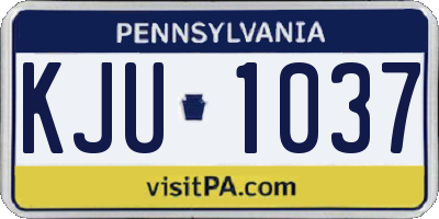 PA license plate KJU1037