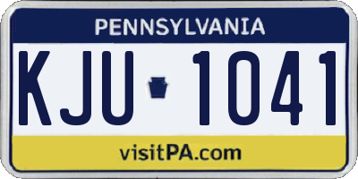 PA license plate KJU1041