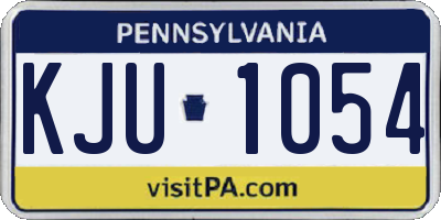 PA license plate KJU1054