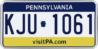 PA license plate KJU1061