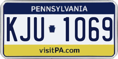 PA license plate KJU1069