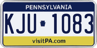PA license plate KJU1083