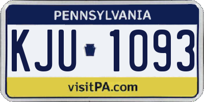 PA license plate KJU1093