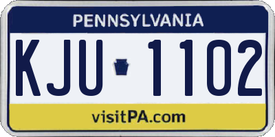 PA license plate KJU1102