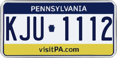 PA license plate KJU1112
