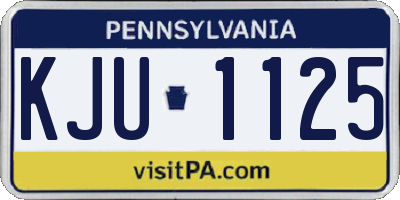 PA license plate KJU1125