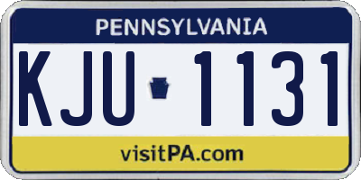 PA license plate KJU1131