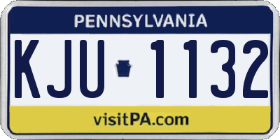 PA license plate KJU1132