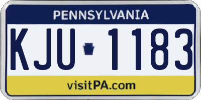 PA license plate KJU1183