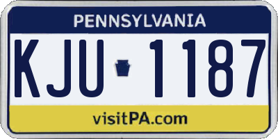 PA license plate KJU1187
