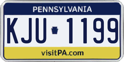 PA license plate KJU1199