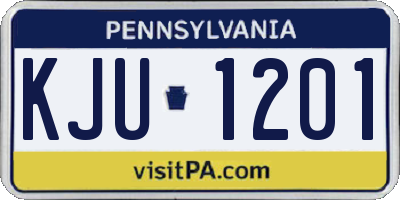 PA license plate KJU1201