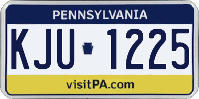PA license plate KJU1225