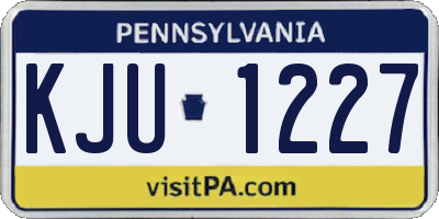 PA license plate KJU1227