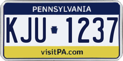 PA license plate KJU1237