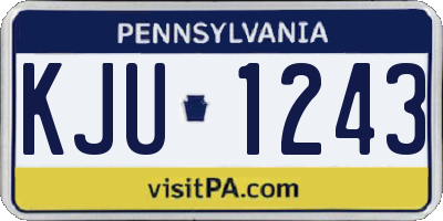PA license plate KJU1243