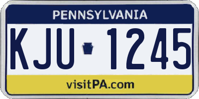 PA license plate KJU1245