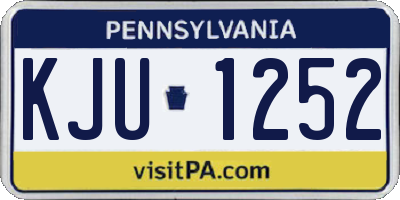 PA license plate KJU1252