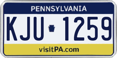 PA license plate KJU1259