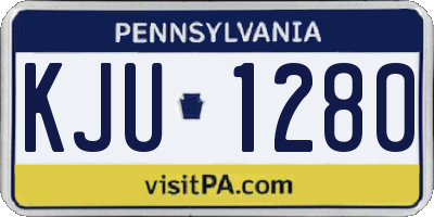 PA license plate KJU1280