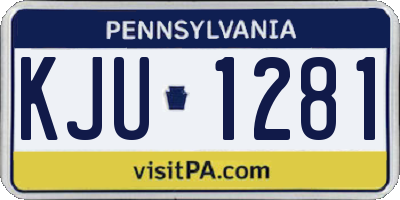 PA license plate KJU1281